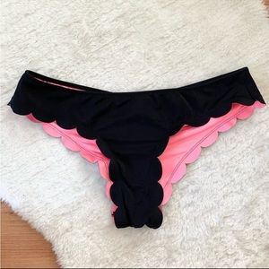 PINK by Victoria’s Secret | black scalloped bikini bottom